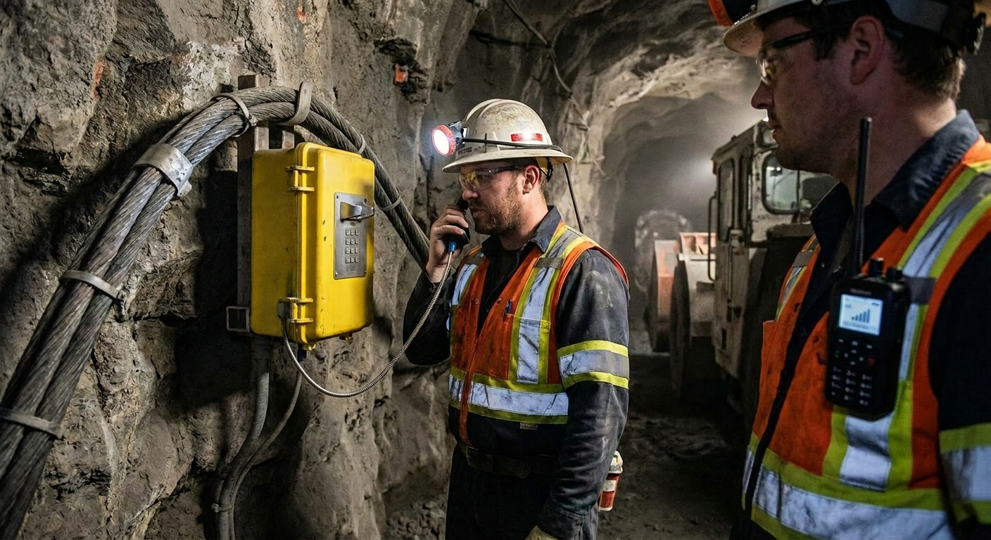 Mine page phones provide reliable fixed-location communication in underground operations