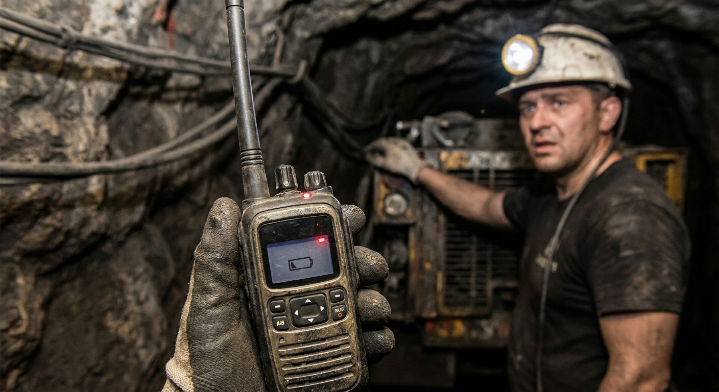 Two way mining radio battery life issues and solutions