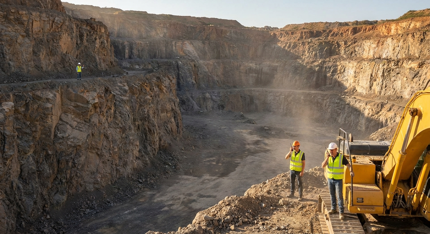 Two-way radios losing coverage due to quarry highwalls and pits
