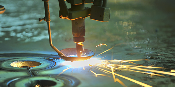 Upclose Image of Laser Machine Cutting Metal